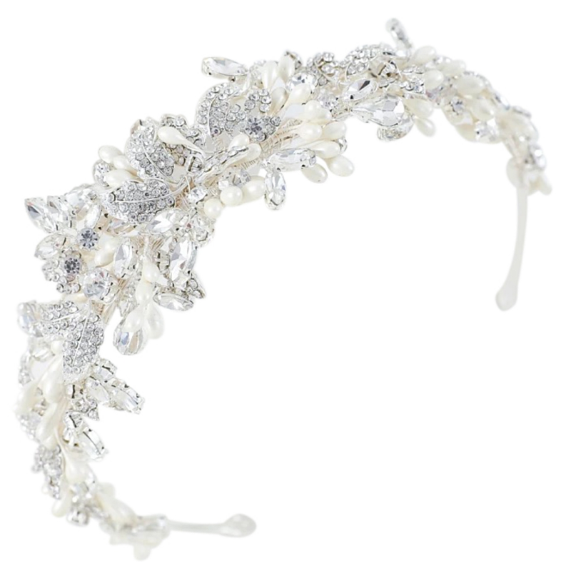 SASSB COLLECTION  - VINTAGE HEIRLOOM HEADPIECE - AHB157 SILVER