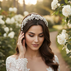 SASSB COLLECTION  - VINTAGE HEIRLOOM HEADPIECE - AHB157 SILVER