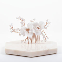ATHENA COLLECTION - FLOWER OF ELEGANCE HAIR COMB - HC277 GOLD