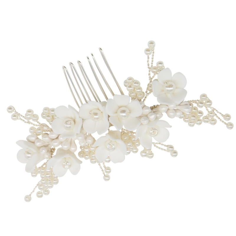 ATHENA COLLECTION - VINTAGE GLAM COMB - HC278 SILVER