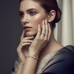 CUBIC ZIRCONIA COLLECTION - DAINTY VINE BRACELET - CZBR129 GOLD