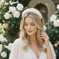 ATHENA COLLECTION - LUXE PEARL HEADBAND - AHB166 IVORY