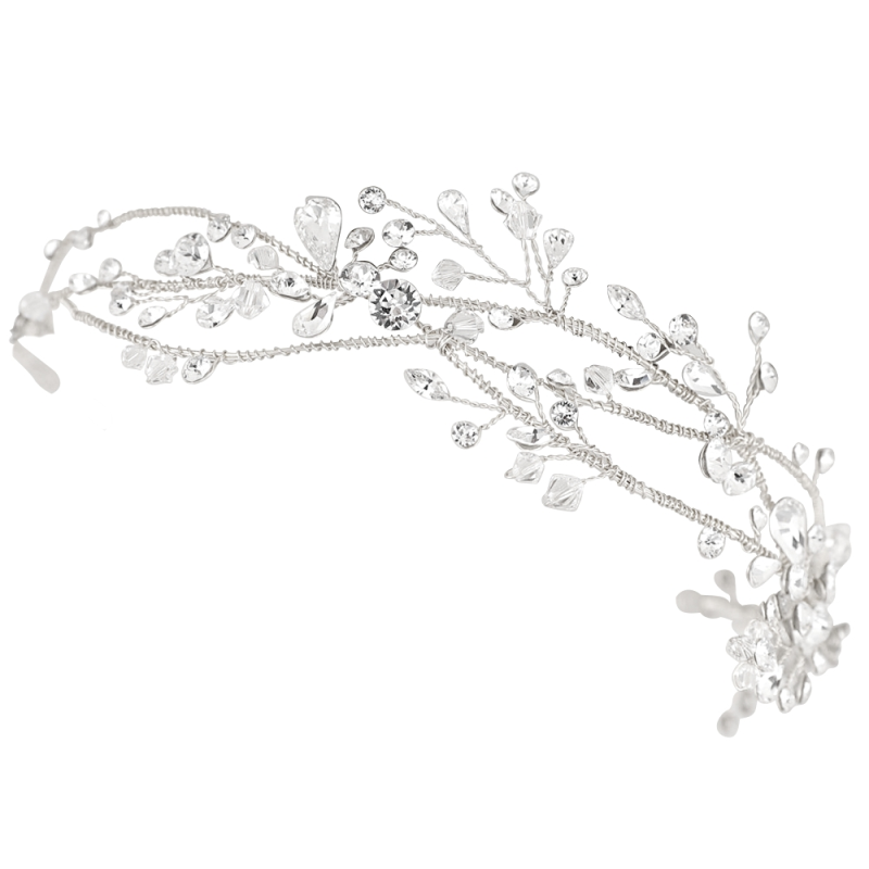 ATHENA COLLECTION - VINTAGE VINE HEADPIECE - HP239 SILVER