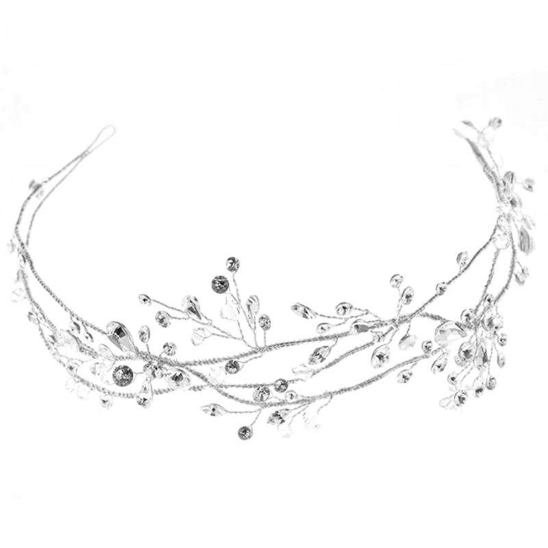 ATHENA COLLECTION - VINTAGE VINE HEADPIECE - HP239 SILVER