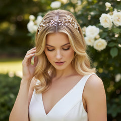 ATHENA COLLECTION - VINTAGE VINE HEADPIECE - HP239 SILVER