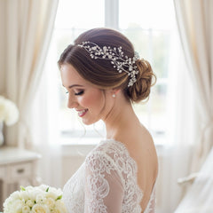 ATHENA COLLECTION - VINTAGE VINE HEADPIECE - HP239 SILVER