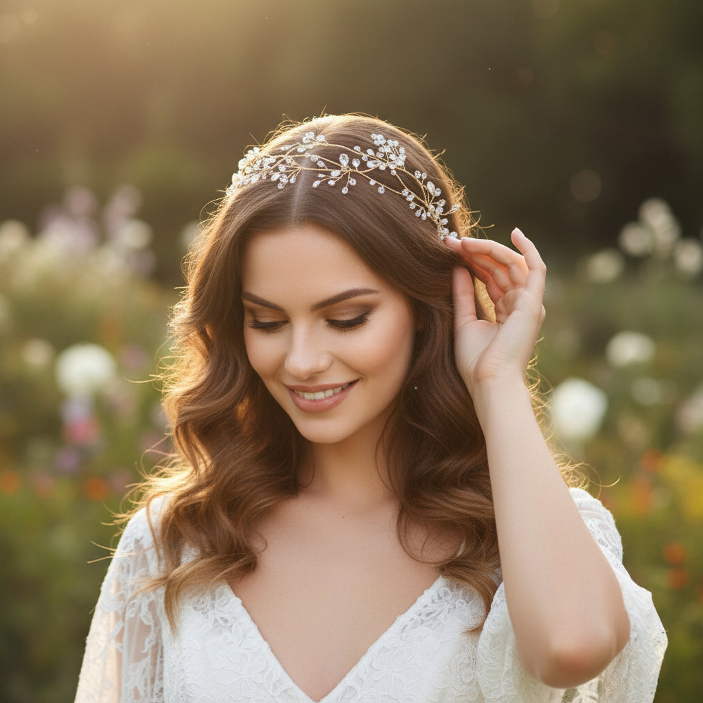 ATHENA COLLECTION - VINTAGE VINE HEADPIECE - HP239 GOLD