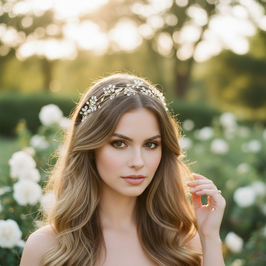 ATHENA COLLECTION - VINTAGE VINE HEADPIECE - HP239 GOLD