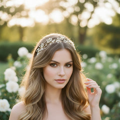 ATHENA COLLECTION - VINTAGE VINE HEADPIECE - HP239 GOLD
