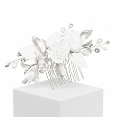 ATHENA COLLECTION - FOREVER ROSE HAIR COMB - HC256 SILVER