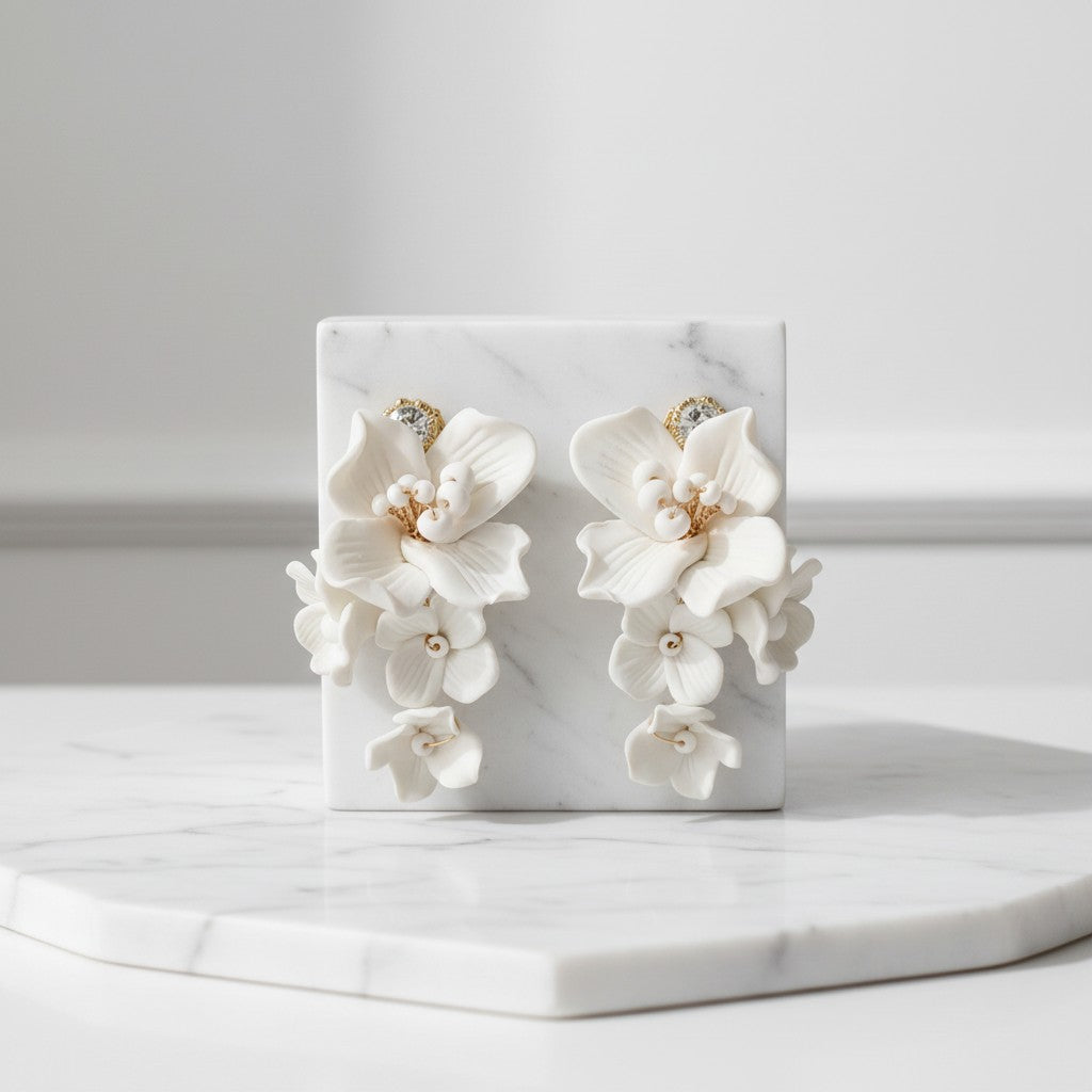 ATHENA COLLECTION - STATEMENT DIVINE EARRINGS - CZER702 GOLD