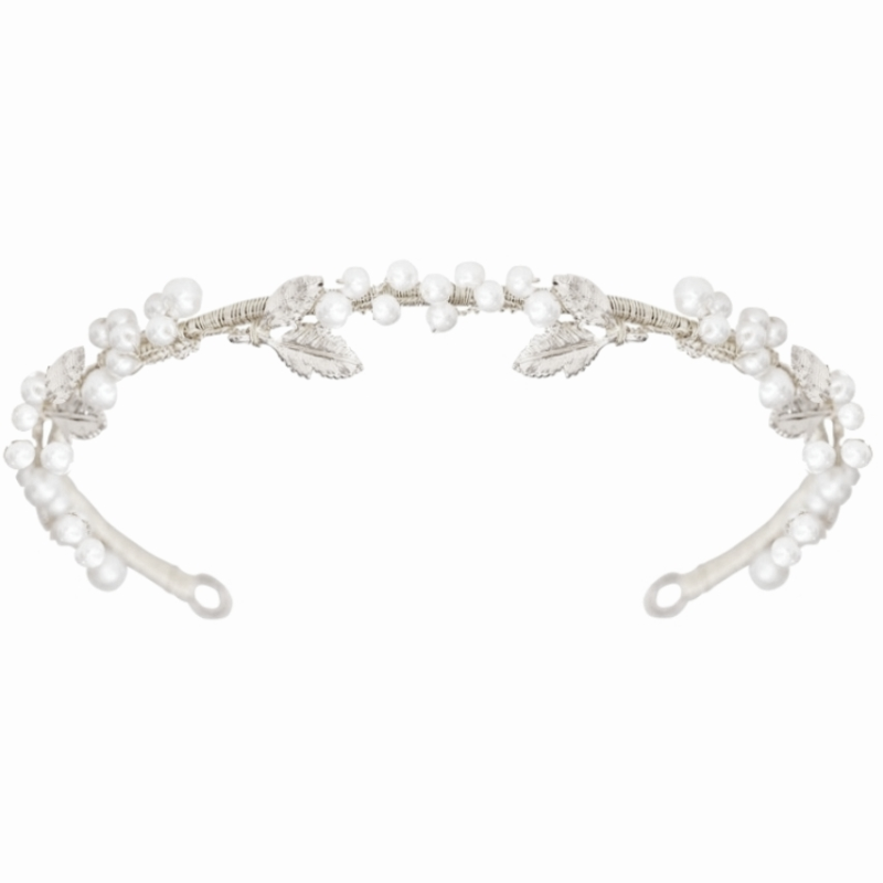 ATHENA COLLECTION - DIVINE VINE HEADBAND - AHB170 SILVER
