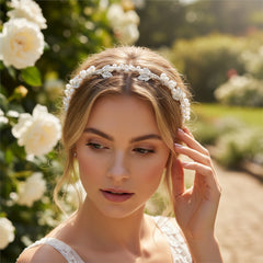 ATHENA COLLECTION - DIVINE VINE HEADBAND - AHB170 SILVER