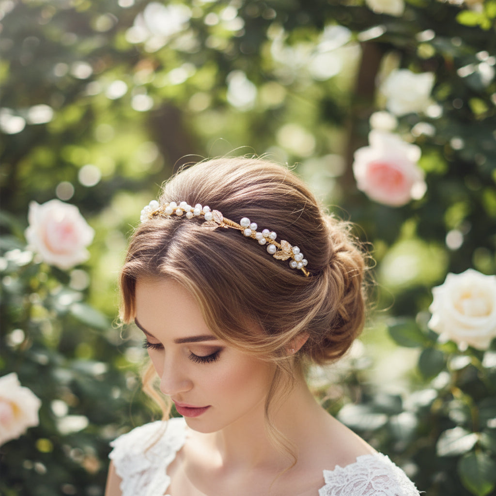 ATHENA COLLECTION - DIVINE VINE HEADBAND - AHB170 GOLD