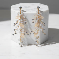ATHENA COLLECTION - EXQUISITE DECADENT EARRINGS -CZER722 GOLD