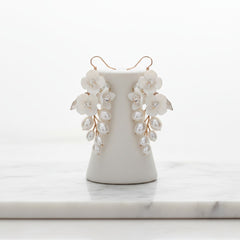 ATHENA COLLECTION - ELEGANCE OF PEARLS EARRINGS - CZER701 GOLD