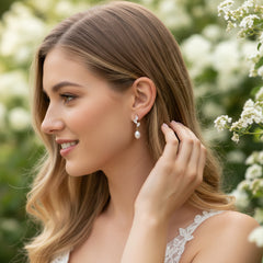 CUBIC ZIRCONA COLLECTION - PRECIOUS PEARL SET - COLLECTION 1A SILVER