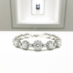 ATHENA COLLECTION - DAINTY CRYSTAL BRACELET - BR150 SILVER