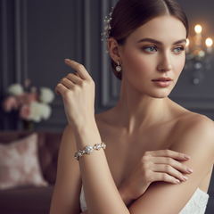 ATHENA COLLECTION - DAINTY CRYSTAL BRACELET - BR150 GOLD