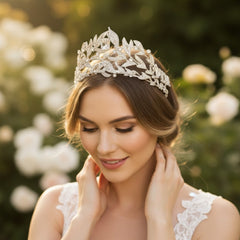 CUBIC ZIRCONIA COLLECTION- CATHERINE INSPIRED HEADPIECE - AHB175 SILVER