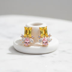 CUBIC ZIRCONIA COLLECTION - SPARKLE GEM EARRINGS - CZER746