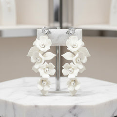 ATHENA COLLECTION - DIVINE FLOWER DROP EARRINGS - CZER747