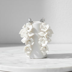 ATHENA COLLECTION - DIVINE FLOWER DROP EARRINGS - CZER747