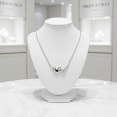 CUBIC ZIRCONIA COLLECTION - CHIC HEART NECKLACE - CZNK200 - 925 SILVER