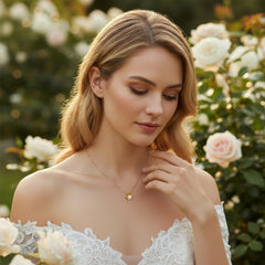 CUBIC ZIRCONIA COLLECTION - VINTAGE FLOWER NECKLACE- CZNK206 SILVER