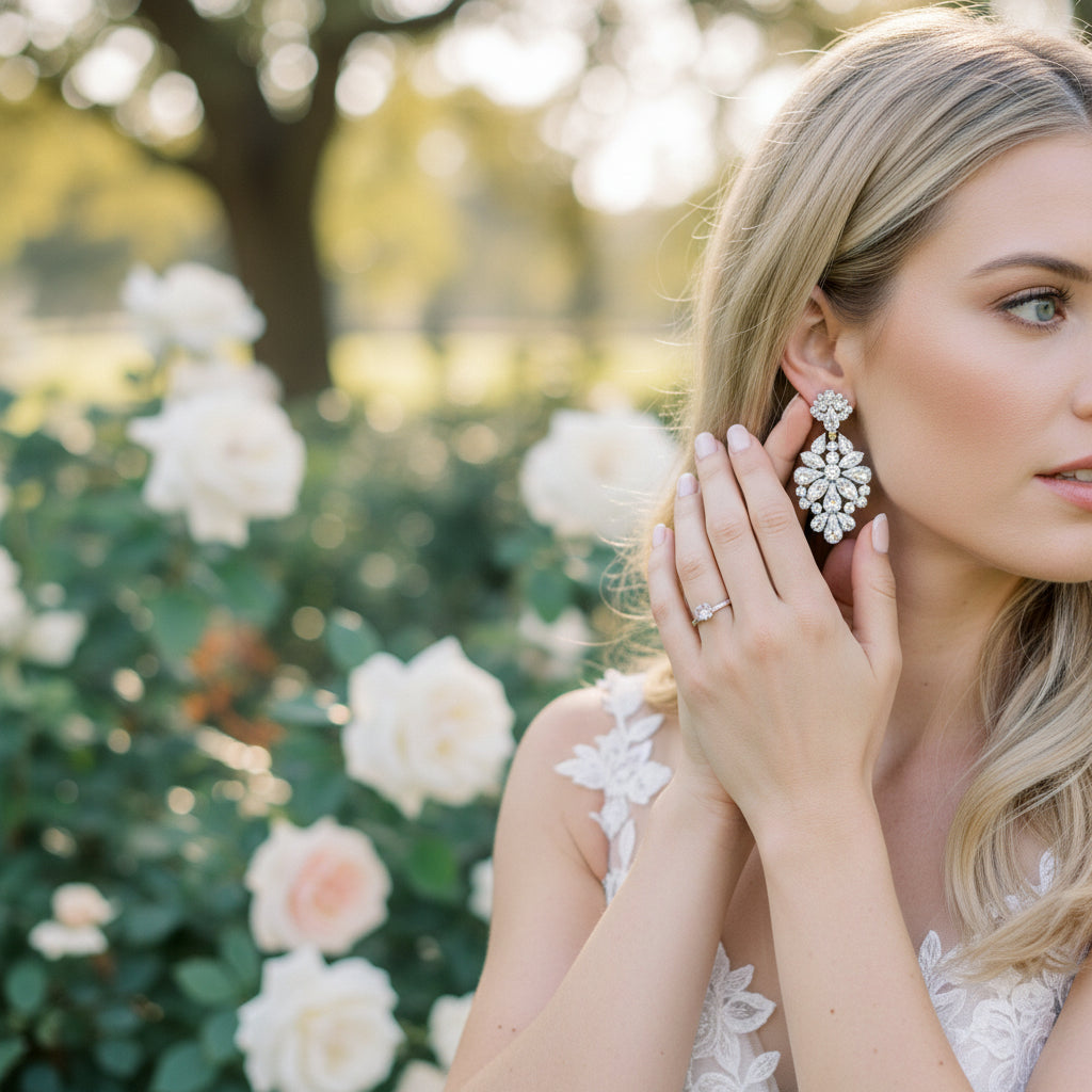 ATHENA COLLECTION - STARLET EXTRAVAGANCE EARRINGS - CZER758 SILVER