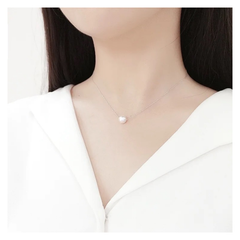 ATHENA COLLECTION - CHIC PEAR NECKLACE - CZNK210 SILVER