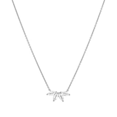 CUBIC ZIRCONIA COLLECTION - SIMPLY CHIC NECKLACE - CZNK212 SILVER