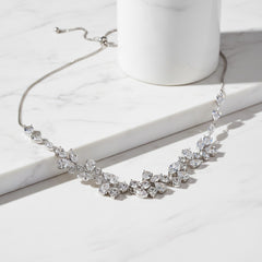 CUBIC ZIRCONIA COLLECTION - STARLET DAZZLE ADJUSTABLE NECKLACE - CZNK213