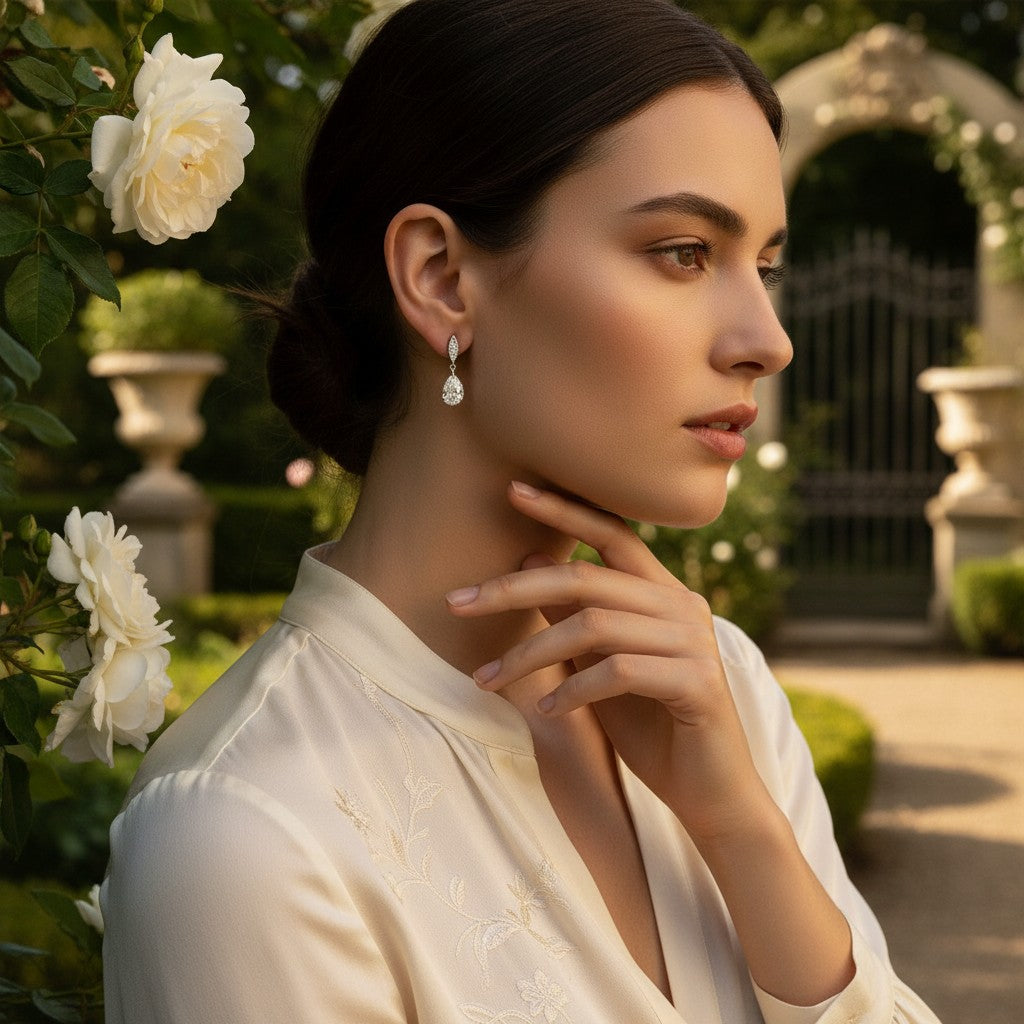 Cubic Zirconia Collection - Classic Sparkle Earrings - CZER390