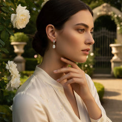 CUBIC ZIRCONIA COLLECTION - CLASSIC SPARKLE EARRING COLLECTION - (THREE PAIRS)
