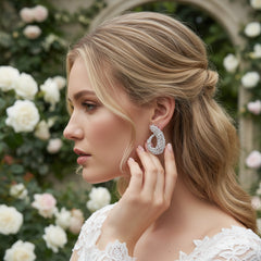 CUBIC ZIRCONIA COLLECTION - HOLLYWOOD STARLET EARRINGS - CZER759 SILVER