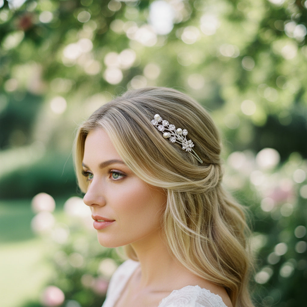 ATHENA COLLECTION - PEARL HAIR CLIPS - CLIP773