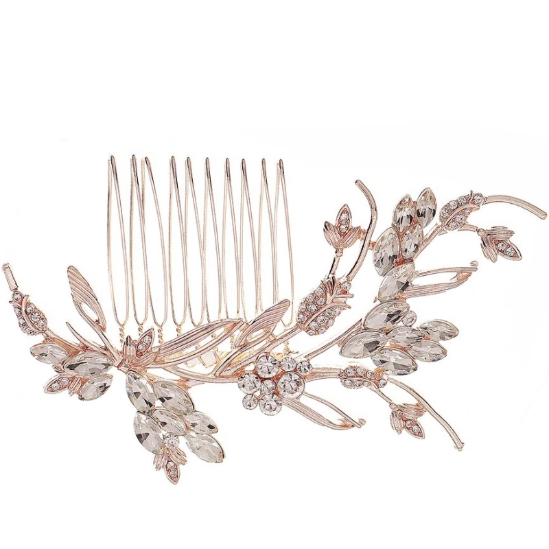 ATHENA COLLECTION - VINTAGE CHIC HAIR COMB - HC282 ROSE GOLD