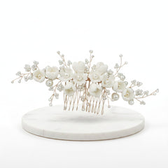 ATHENA COLLECTION - CHIC FLOWER HAIR COMB - HC284 GOLD