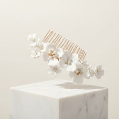 ATHENA COLLECTION - STARLET FLORAL BEAUTY HAIR COMB - HC286 GOLD
