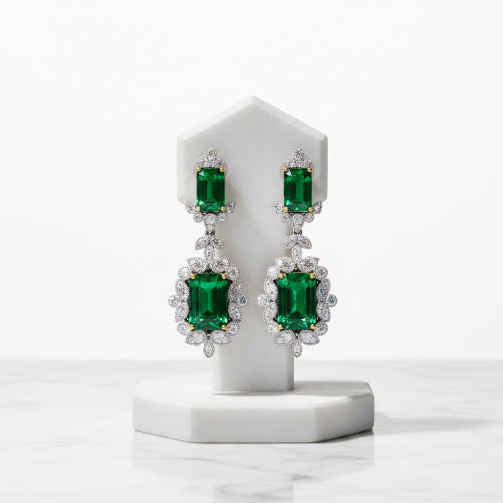 CUBIC ZIRCONIA COLLECTION - HEIRLOOM EARRINGS - CZER762