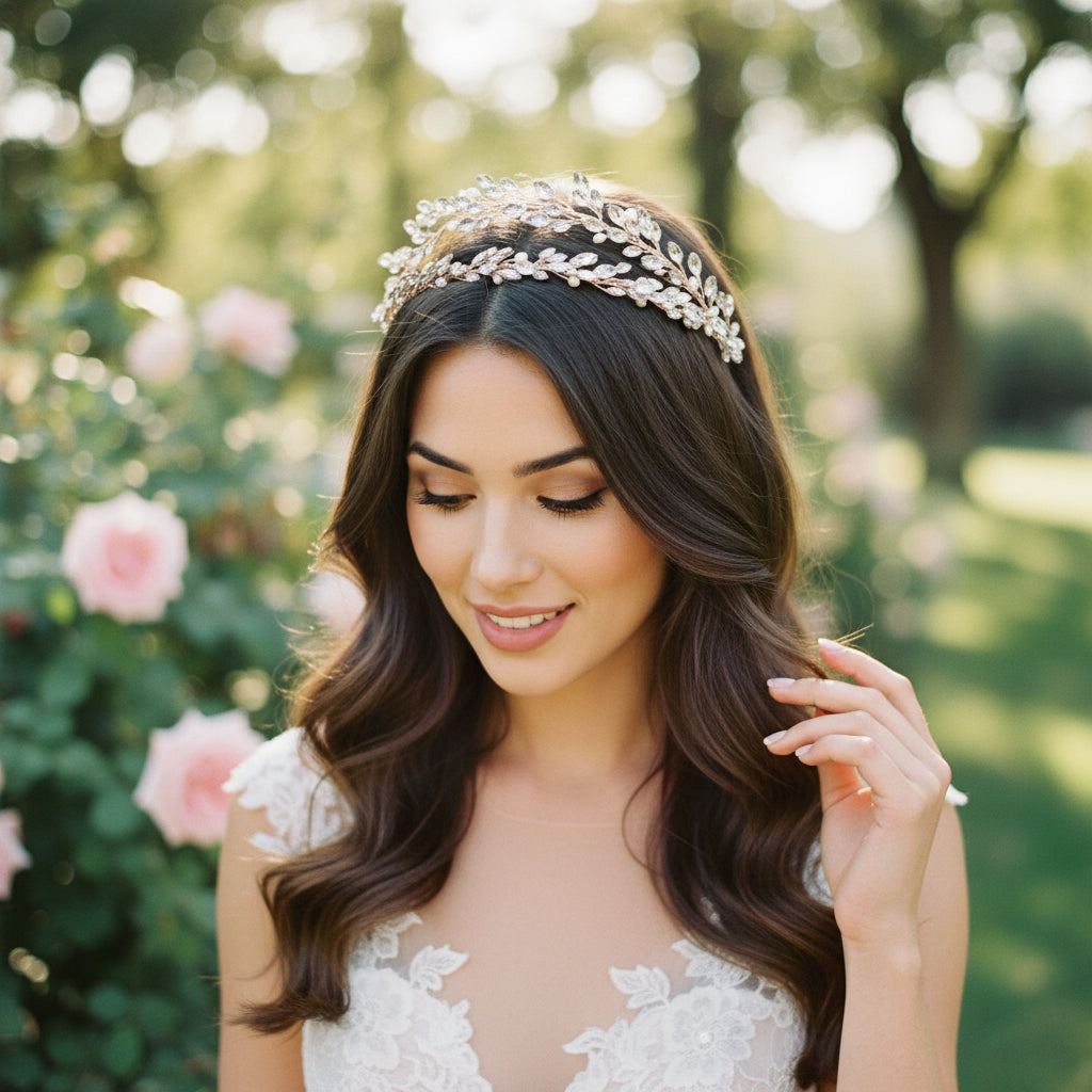 ATHENA COLLECTION - CRYSTALLURE HEADBAND - AHB58 GOLD