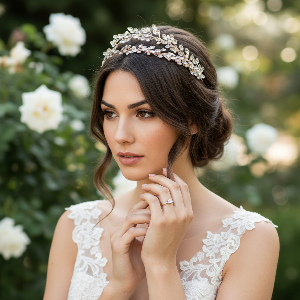 ATHENA COLLECTION - CRYSTALLURE HEADBAND - AHB58 ROSE GOLD
