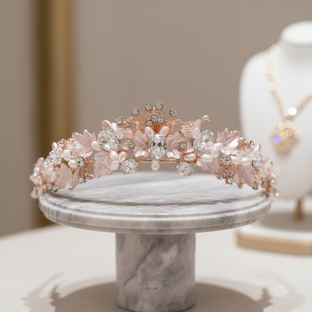 ATHENA COLLECTION - DIVINE TIARA - AHB139 ROSE GOLD