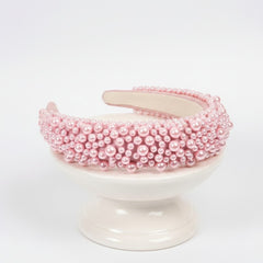 ATHENA COLLECTION - LUXE PEARL HEADBAND - AHB166 PINK