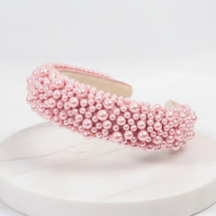 ATHENA COLLECTION - LUXE PEARL HEADBAND - AHB166 PINK