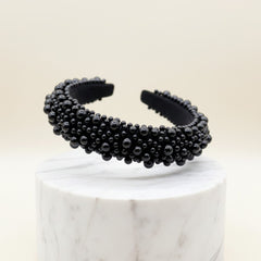 ATHENA COLLECTION - LUXE PEARL HEADBAND - AHB166 BLACK