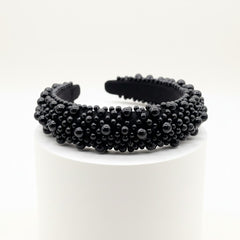 ATHENA COLLECTION - LUXE PEARL HEADBAND - AHB166 BLACK