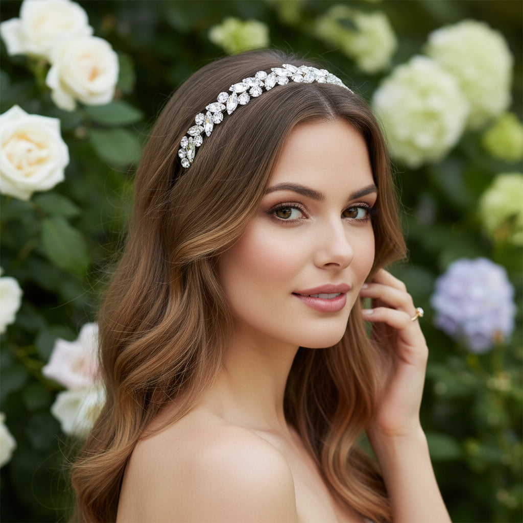ATHENA COLLECTION - STARLET CHIC CRYSTAL HEADBAND - AHB188 OPAL