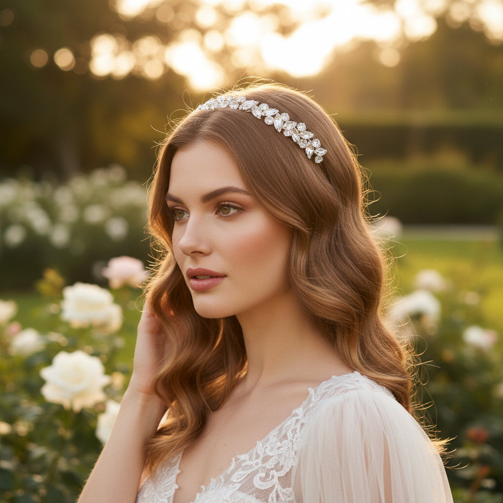 ATHENA COLLECTION - STARLET CHIC CRYSTAL HEADBAND - AHB188 OPAL